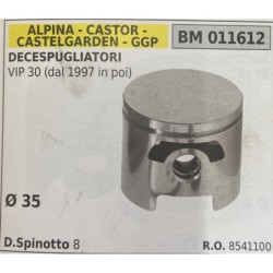 BRUMAR PISTONE COMPLETO ALPINA  CASTOR  CASTELGARDEN  GGP DECESPUGLIATORI VIP 30 (dal 1997 in poi)  Ø 35 DSpinotto 8  RO 854110