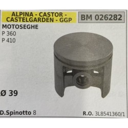 BRUMAR PISTONE COMPLETO ALPINA  CASTOR  CASTELGARDEN  GGP MOTOSEGHE P 360  P 410  Ø 39 DSpinotto 8  RO 3L85413601