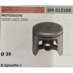 BRUMAR PISTONE COMPLETO ASIA  CINA  GOOD LUCK  LEA  SANDRIGARDEN  SWM  MTD MOTOSEGHE GOOD LUCK 3500  Ø 39 DSpinotto 8  RO