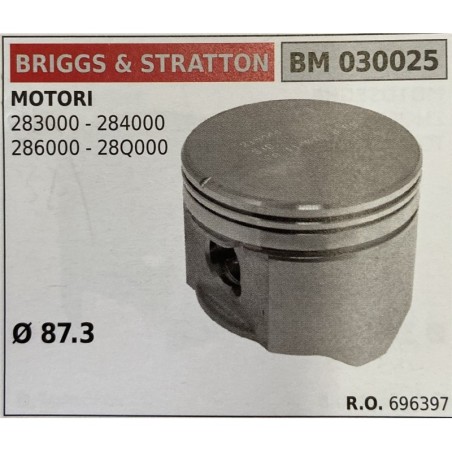 BRUMAR PISTONE COMPLETO BRIGGS & STRATTON MOTORI 283000  284000 286000  28Q000  Ø 873 DSpinotto   RO 696397