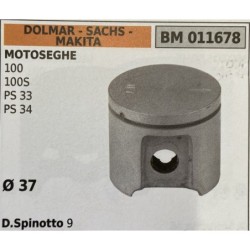 BRUMAR PISTONE COMPLETO DOLMAR  SACHS  MAKITA MOTOSEGHE 100 100S PS 33 PS 34  Ø 37 DSpinotto 9  RO