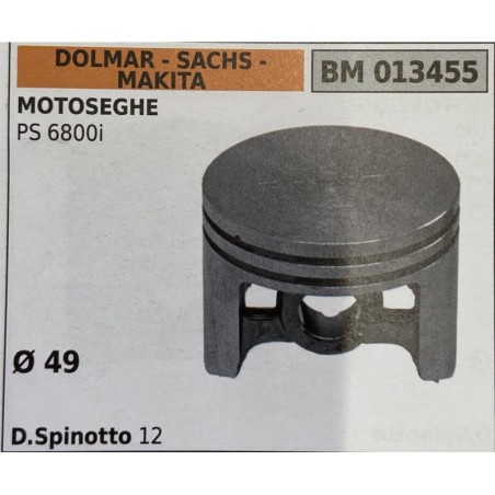 BRUMAR PISTONE COMPLETO DOLMAR  SACHS  MAKITA MOTOSEGHE PS 6800i  Ø 49 DSpinotto 12  RO