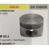 BRUMAR PISTONE COMPLETO DUCAR GENERATORI D 1000i  Ø 431 2 Segmenti + raschiaolio DSpinotto 10  RO