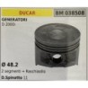 BRUMAR PISTONE COMPLETO DUCAR GENERATORI D 2000i  Ø 482 2 Segmenti + raschiaolio DSpinotto 11  RO