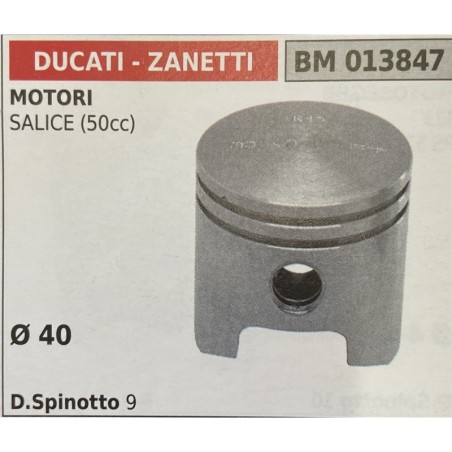BRUMAR PISTONE COMPLETO DUCATI  ZANETTI MOTORI SALICE (50cc)  Ø 40 DSpinotto 9  RO