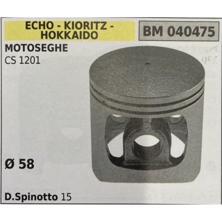 BRUMAR PISTONE COMPLETO ECHO  KIORITZ  HOKKAIDO MOTOSEGHE CS 1201  Ø 58 DSpinotto 15  RO
