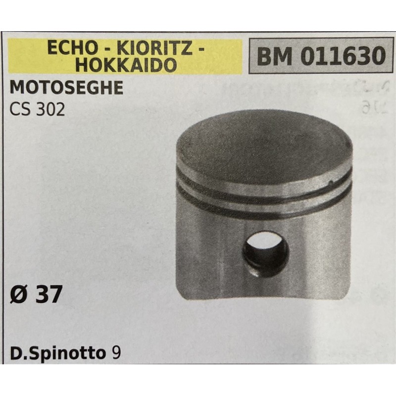 BRUMAR PISTONE COMPLETO ECHO  KIORITZ  HOKKAIDO MOTOSEGHE CS 302  Ø 37 DSpinotto 9  RO
