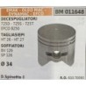 BRUMAR PISTONE COMPLETO EMAK  OLEO MAC  DYNAMAC  EFCO DECESPUGLIATORI 725D  725S  725T EFCO 8250 TAGLIASIEPI HT 26  HT 27 SOFFI
