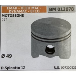 BRUMAR PISTONE COMPLETO EMAK  OLEO MAC  DYNAMAC  EFCO MOTOSEGHE 272  Ø 49 DSpinotto 12  RO 007200521