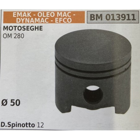 BRUMAR PISTONE COMPLETO EMAK  OLEO MAC  DYNAMAC  EFCO MOTOSEGHE OM 280  Ø 50 DSpinotto 12  RO