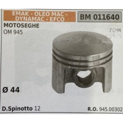 BRUMAR PISTONE COMPLETO EMAK  OLEO MAC  DYNAMAC  EFCO MOTOSEGHE OM 945  Ø 44 DSpinotto 12  RO 94500302