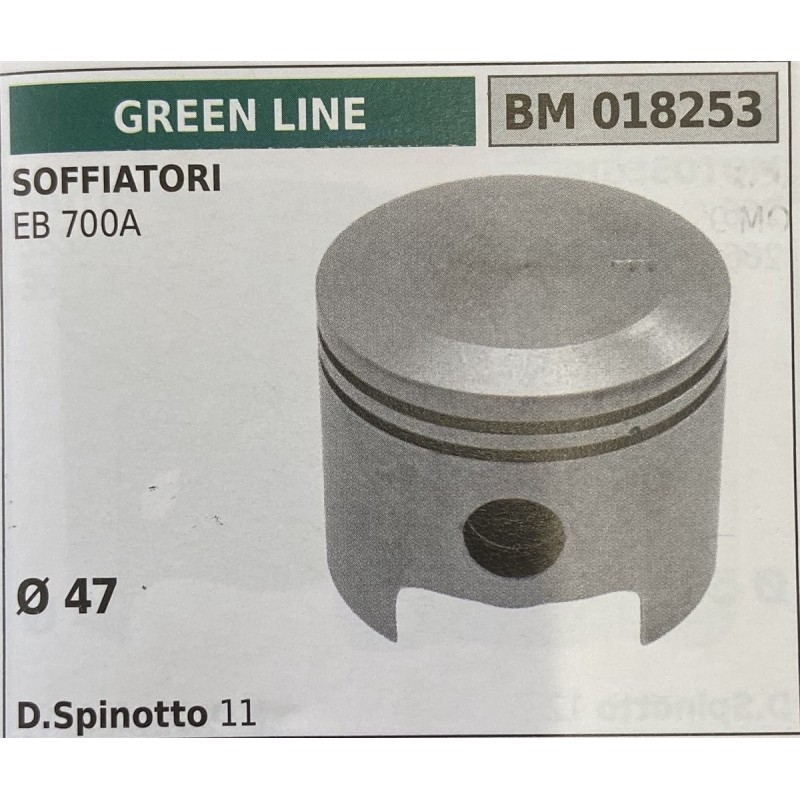 BRUMAR PISTONE COMPLETO GREEN LINE SOFFIATORI EB 700A  Ø 47 D Spinotto 11  RO