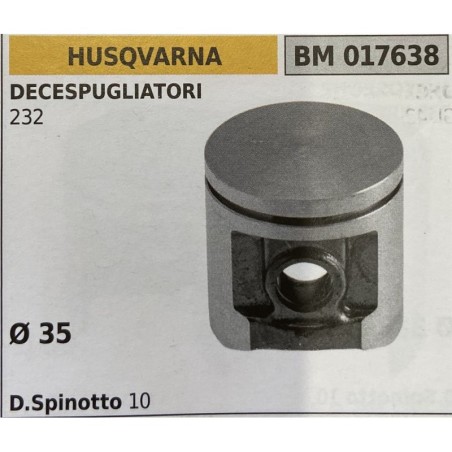 BRUMAR PISTONE COMPLETO HUSQVARNA DECESPUGLIATORI 232  Ø 35 D Spinotto 10  RO