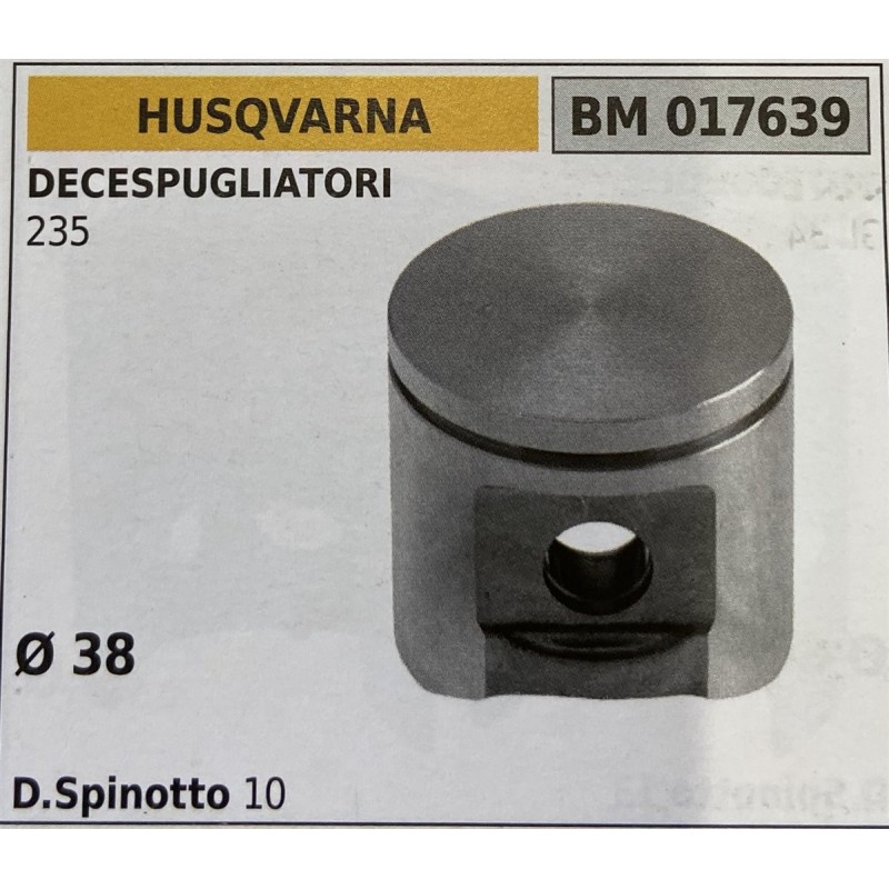 BRUMAR PISTONE COMPLETO HUSQVARNA DECESPUGLIATORI 235  Ø 38 D Spinotto 10  RO