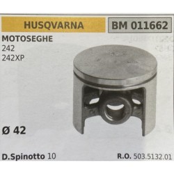 BRUMAR PISTONE COMPLETO HUSQVARNA MOTOSEGHE 242 242XP  Ø 42 D Spinotto 10  RO 503513201