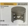 BRUMAR PISTONE COMPLETO HUSQVARNA MOTOSEGHE 262XP  Ø 48 D Spinotto 12  RO 503531171