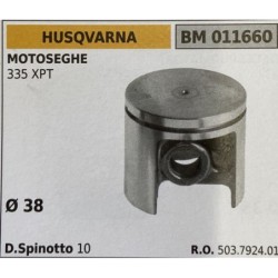 BRUMAR PISTONE COMPLETO HUSQVARNA MOTOSEGHE 335 XPT  Ø 38 D Spinotto 10  RO 503792401