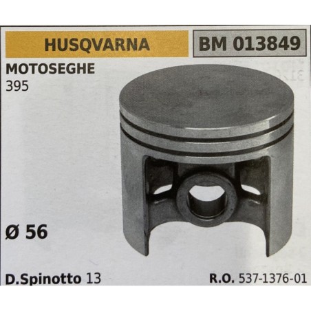 BRUMAR PISTONE COMPLETO HUSQVARNA MOTOSEGHE 395  Ø 56 D Spinotto 13  RO 537137601