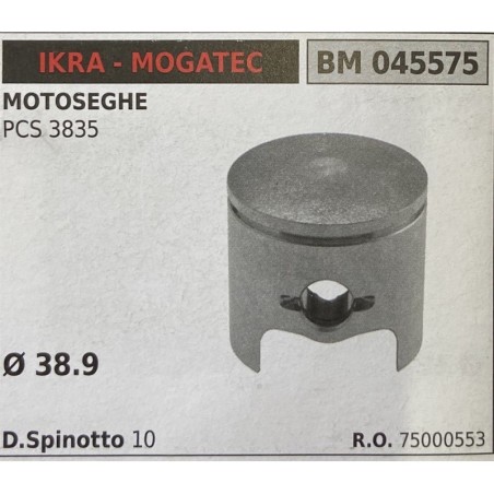 BRUMAR PISTONE COMPLETO IKRA  MOGATEC MOTOSEGHE PCS 3835  Ø 389 D Spinotto 10  RO 75000553