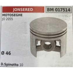 BRUMAR PISTONE COMPLETO JONSERED MOTOSEGHE JO 2055  Ø 46 D Spinotto 10  RO