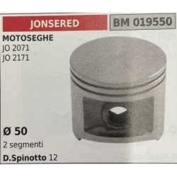 BRUMAR PISTONE COMPLETO JONSERED MOTOSEGHE JO 2071 JO 2171  Ø 50 2 segmenti D Spinotto 12  RO