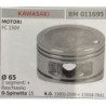 BRUMAR PISTONE COMPLETO KAWASAKI MOTORI FC 150V  Ø 65 2 segmenti + raschiaolio D Spinotto 15  RO 130012109 + 130087001