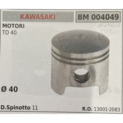 BRUMAR PISTONE COMPLETO KAWASAKI MOTORI TD 40  Ø 40 D Spinotto 11  RO 130012083