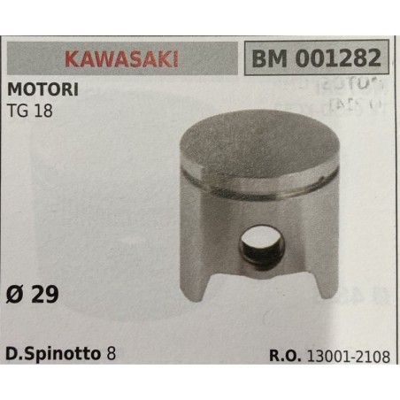 BRUMAR PISTONE COMPLETO KAWASAKI MOTORI TG 18  Ø 29 D Spinotto 8  RO 130012108