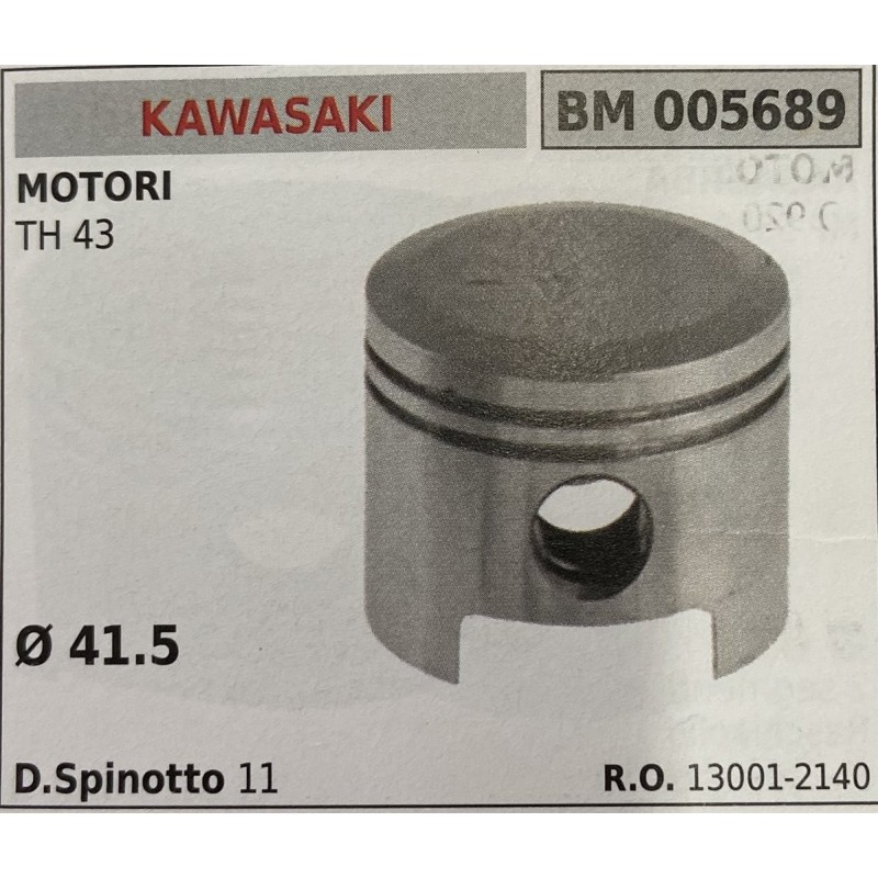 BRUMAR PISTONE COMPLETO KAWASAKI MOTORI TH 43  Ø 415 D Spinotto 11  RO 130012140