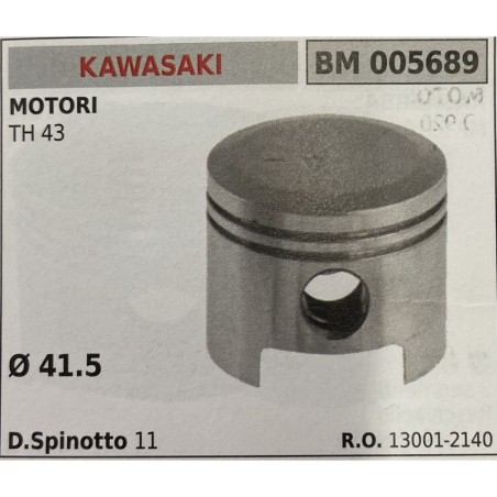 BRUMAR PISTONE COMPLETO KAWASAKI MOTORI TH 43  Ø 415 D Spinotto 11  RO 130012140