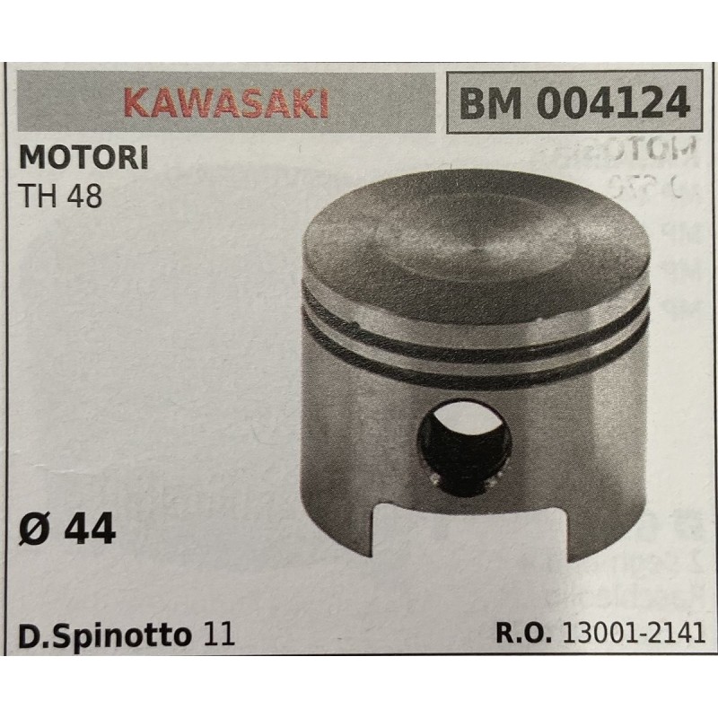 BRUMAR PISTONE COMPLETO KAWASAKI MOTORI TH 48  Ø 44 D Spinotto 11  RO 130012141