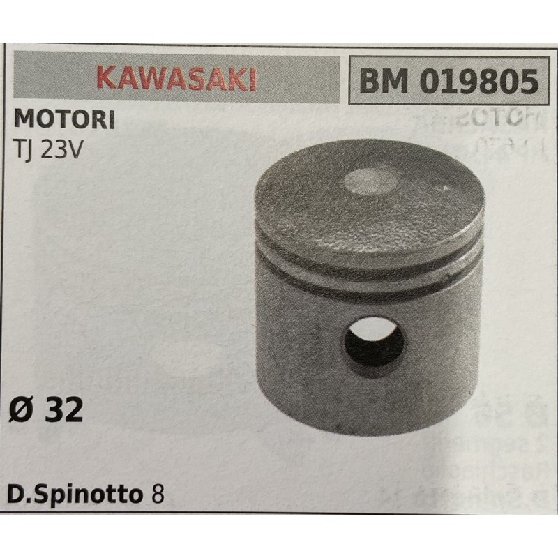 BRUMAR PISTONE COMPLETO KAWASAKI MOTORI TJ 23V  Ø 32 D Spinotto 8  RO