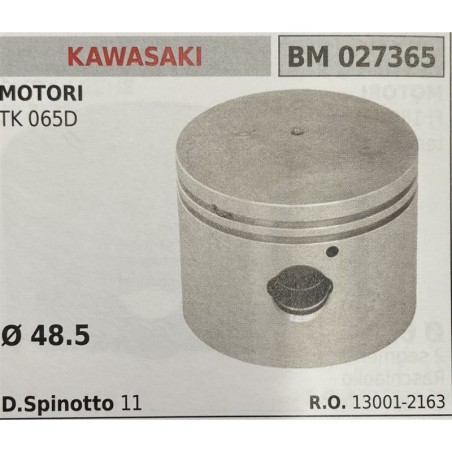 BRUMAR PISTONE COMPLETO KAWASAKI MOTORI TK 065D  Ø 485 D Spinotto 11  RO 130012163