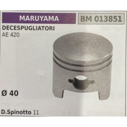 BRUMAR PISTONE COMPLETO MARUYAMA DECESPUGLIATORI AE 420  Ø 40 D Spinotto 11  RO
