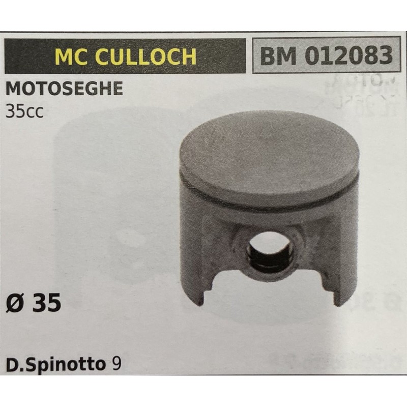 BRUMAR PISTONE COMPLETO MC CULLOCH MOTOSEGHE 35cc  Ø 35 D Spinotto 9  RO