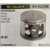 BRUMAR PISTONE COMPLETO MC CULLOCH MOTOSEGHE PM 60 PM 61 TITAN 60 MAC 970  Ø 47 D Spinotto 12  RO 227511