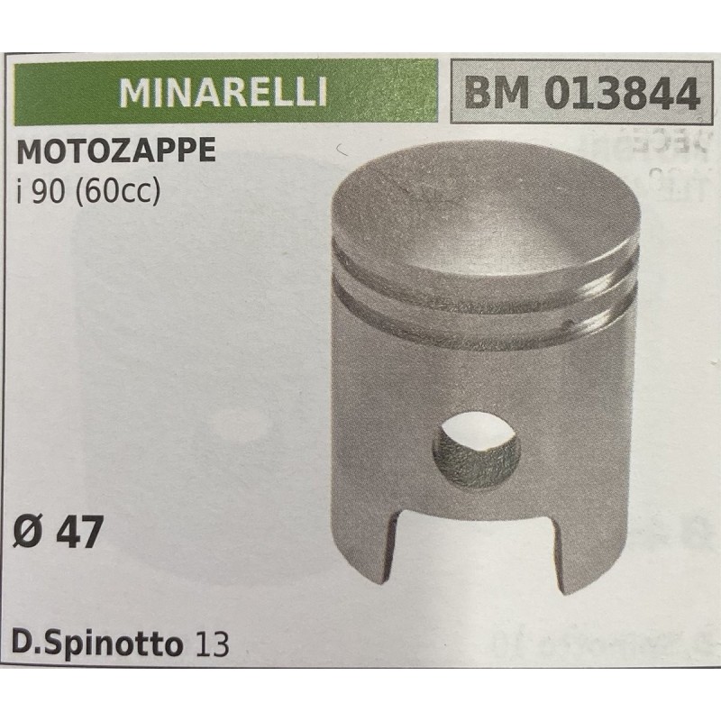BRUMAR PISTONE COMPLETO MINARELLI MOTORI i 90 (60cc)  Ø 47 D Spinotto 13  RO