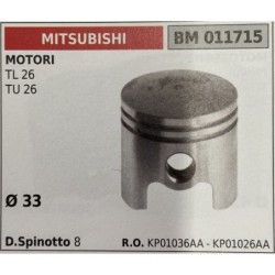 BRUMAR PISTONE COMPLETO MITSUBISHI MOTORI TL 26 TU 26  Ø 33  D Spinotto 8  RO KP01036AA  KP01026AA