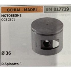 BRUMAR PISTONE COMPLETO OCHIAI  MAORI MOTOSEGHE OCS 2801  Ø 36  D Spinotto 8  RO