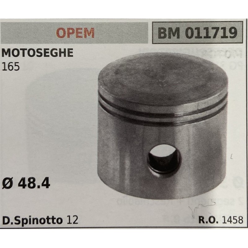 BRUMAR PISTONE COMPLETO OPEMI MOTOSEGHE 165  Ø 484  D Spinotto 12  RO 1458