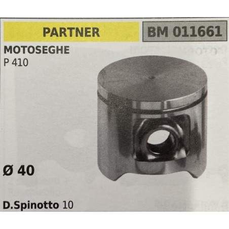 BRUMAR PISTONE COMPLETO PARTNER MOTOSEGHE P 410  Ø 40  D Spinotto 10  RO
