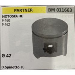 BRUMAR PISTONE COMPLETO PARTNER MOTOSEGHE P 460 P 462  Ø 42  D Spinotto 10  RO