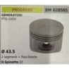 BRUMAR PISTONE COMPLETO PROGREEN GENERATORI PTG 1000i  Ø 435 2 segmenti + raschiaolio D Spinotto 10  RO
