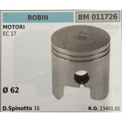 BRUMAR PISTONE COMPLETO ROBIN MOTORI EC 17  Ø 62 D Spinotto 16  RO 2340101
