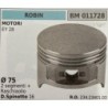 BRUMAR PISTONE COMPLETO ROBIN MOTORI EY 28  Ø 75 2 segmenti + raschiaolio D Spinotto 16  RO 2342340103