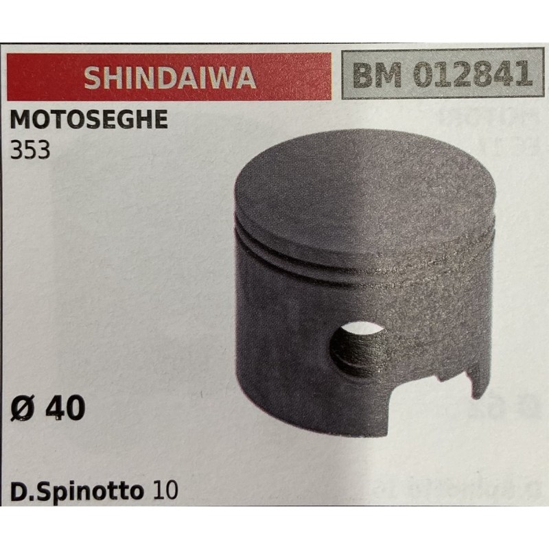 BRUMAR PISTONE COMPLETO SHINDAIWA MOTOSEGHE 353  Ø 40 D Spinotto 10  RO