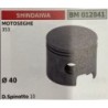 BRUMAR PISTONE COMPLETO SHINDAIWA MOTOSEGHE 353  Ø 40 D Spinotto 10  RO