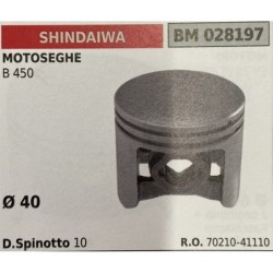 BRUMAR PISTONE COMPLETO SHINDAIWA MOTOSEGHE B 450  Ø 40 D Spinotto 10  RO 7021041110