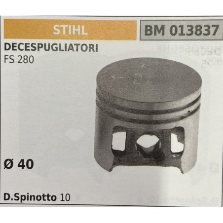 BRUMAR PISTONE COMPLETO STIHL DECESPUGLIATORI FS 280   Ø 40 D Spinotto 10  RO