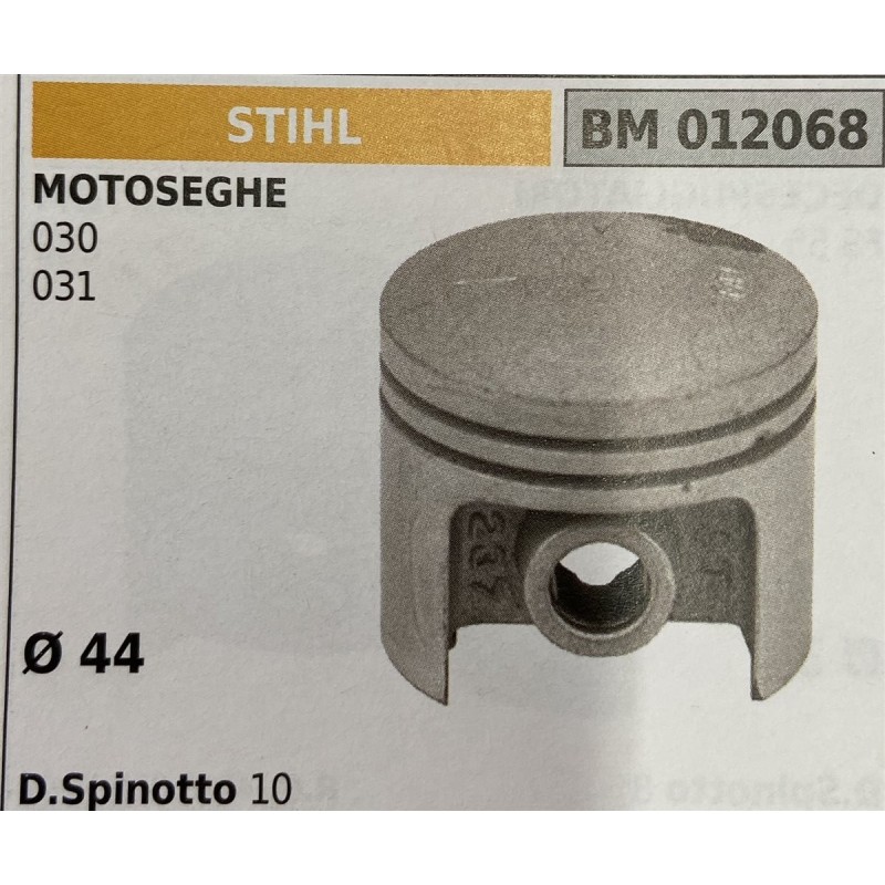 BRUMAR PISTONE COMPLETO STIHL MOTOSEGHE 030 031  Ø 44 D Spinotto 10  RO